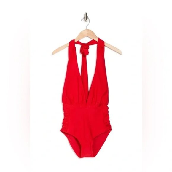 Nicole Miller HOT RED SWIMSUIT for voluptuous women NWOT after bought XL - Picture 1 of 1